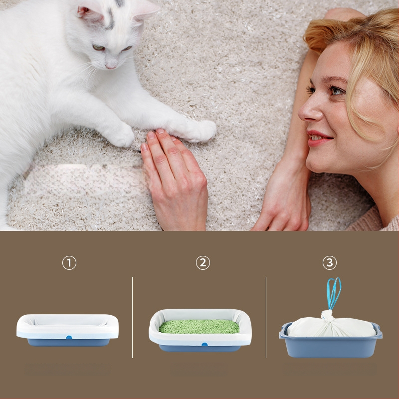 HDPE παχυσμένη φορητή σακούλα αποβλήτων γάτας