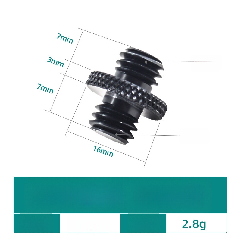 Șurub pentru cameră, convertor 1/4, aliaj de aluminiu, capacitate de încărcare 2–5 kg, greutate 0,0084 kg