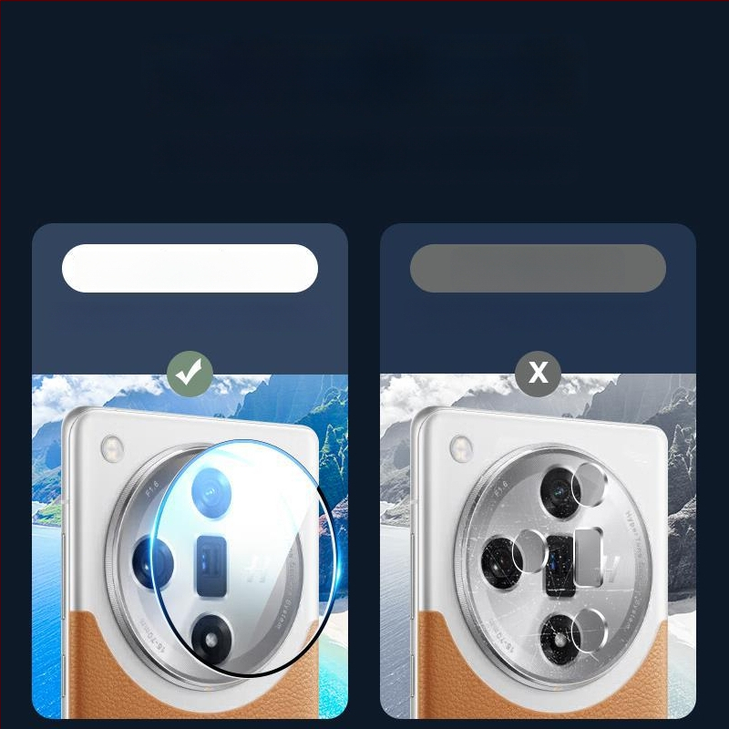 Aizsargfilms no kalta stikla objektīvam Oppo Find X8 Pro / Find X8S / Find X7 – HD skaidrība, objektīva aizsardzība