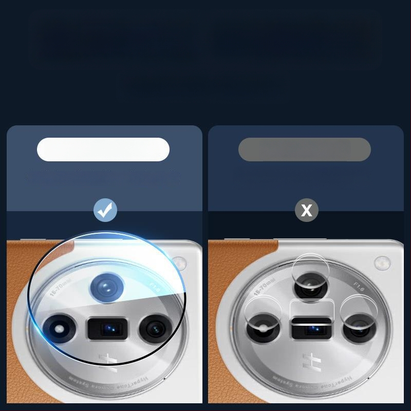 Aizsargfilms no kalta stikla objektīvam Oppo Find X8 Pro / Find X8S / Find X7 – HD skaidrība, objektīva aizsardzība