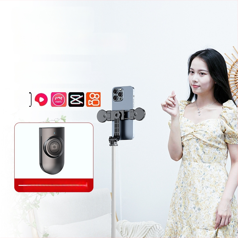 Selfie nūja Z115 ar statīvu, 1,2 m izplešams, Bluetooth tālvadība, LED gaismas lukturis, EIS atbalsts