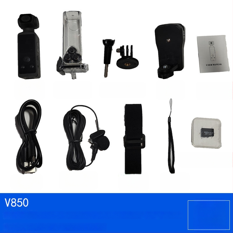 Kabatas kamera 850 - 4K 3840x2160, TF kartes glabāšana, 1,3 colu LCD, ABS korpuss