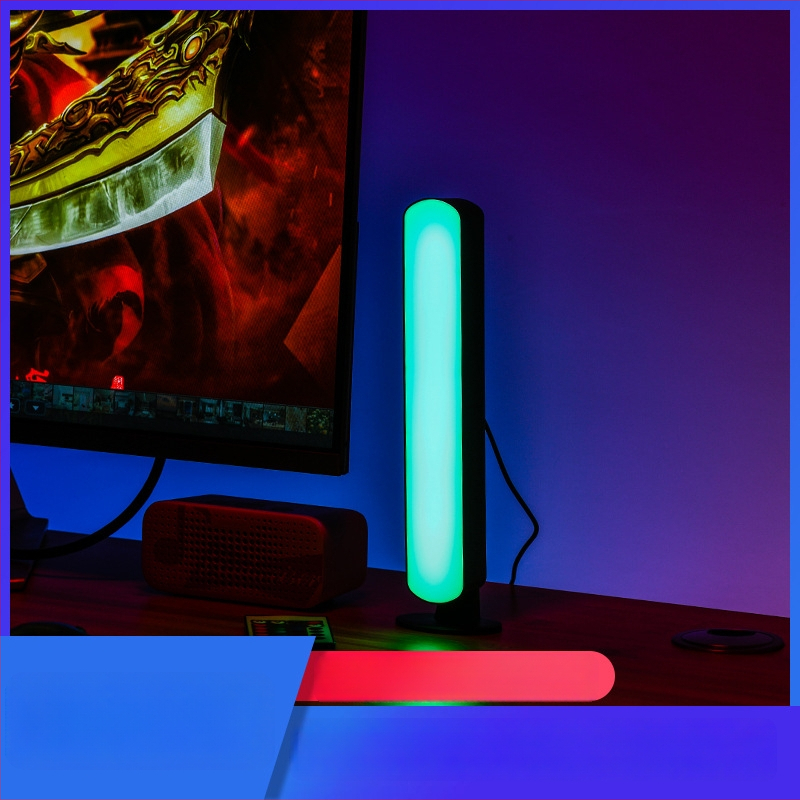 Нощна лампа за настолен компютър – USB захранване, дистанционно управление, музикална функция, геометричен 3D дизайн, PP абажур