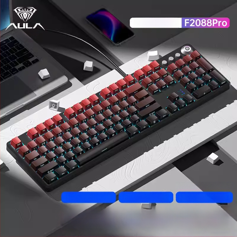 Tarantula F2088pro Игрална механична клавиатура — 108 клавиша, кабелна, механични превключватели, ABS инжекционен материал, 1 година гаранция