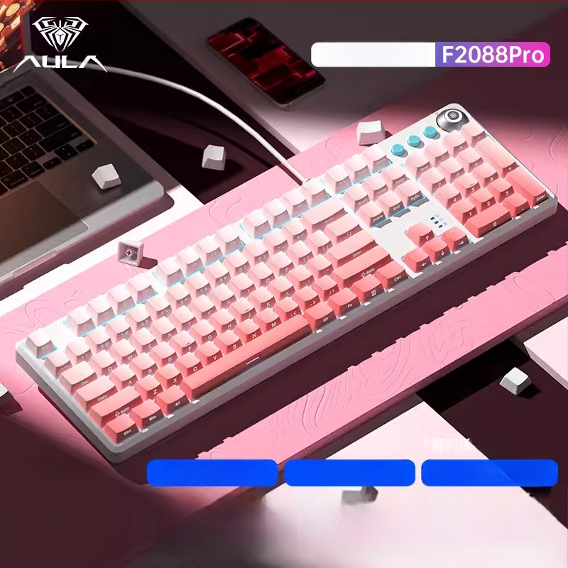 Tarantula F2088pro Игрална механична клавиатура — 108 клавиша, кабелна, механични превключватели, ABS инжекционен материал, 1 година гаранция