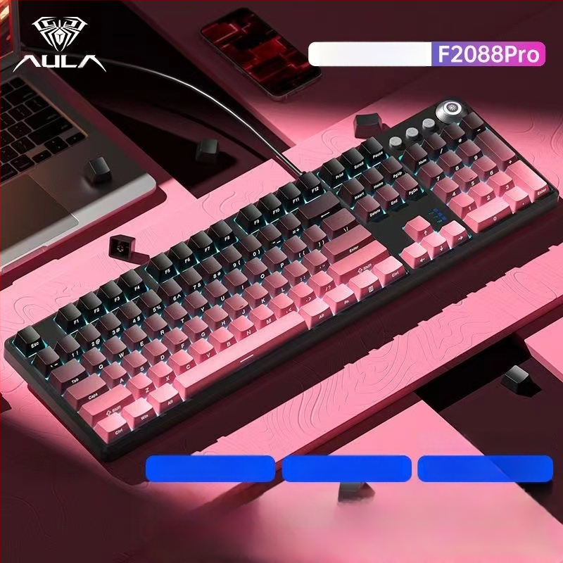 Tarantula F2088pro Игрална механична клавиатура — 108 клавиша, кабелна, механични превключватели, ABS инжекционен материал, 1 година гаранция