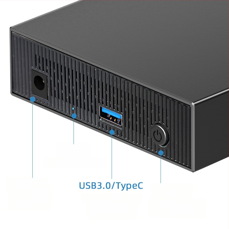 SATA kietojo disko korpusas, aliuminio lydinys, stalinis išorinis USB 3.0/Type-C, iki 18 TB, modelis ZZUC-111