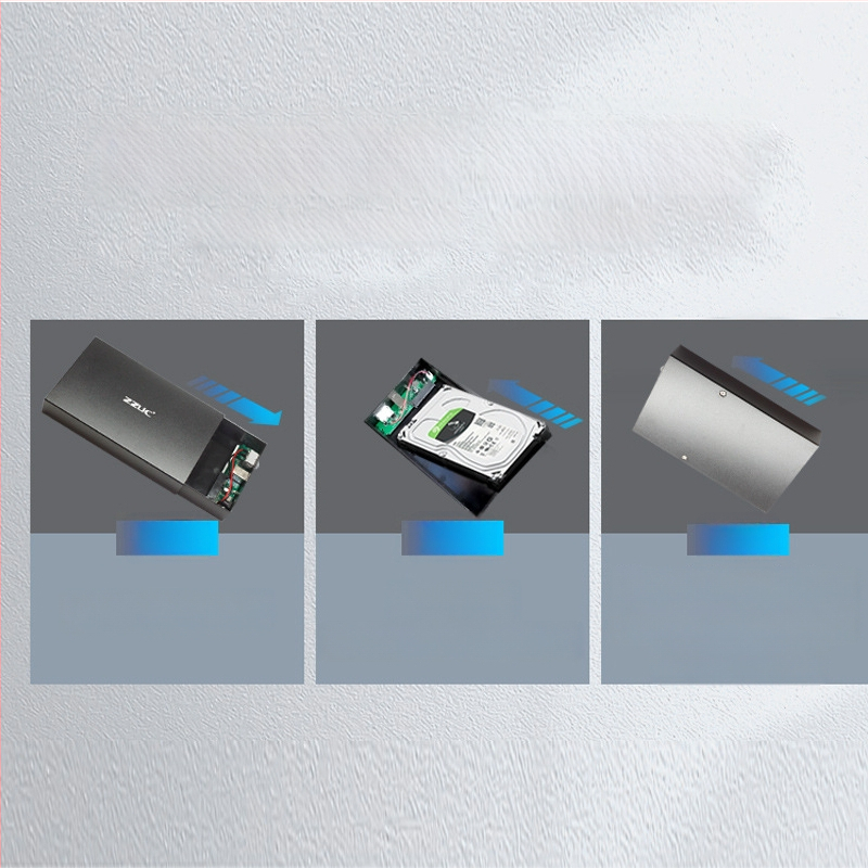 SATA kietojo disko korpusas, aliuminio lydinys, stalinis išorinis USB 3.0/Type-C, iki 18 TB, modelis ZZUC-111