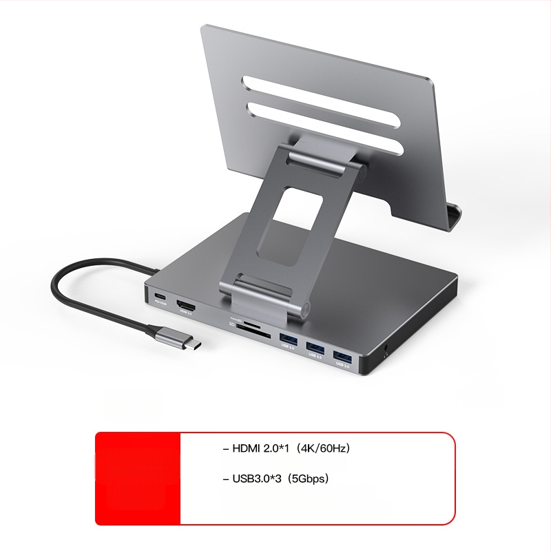 Lan Shuo USB-C docking stanica od aluminijskog legura, HDMI 2.0 i Gigabit Ethernet, 5Gbps