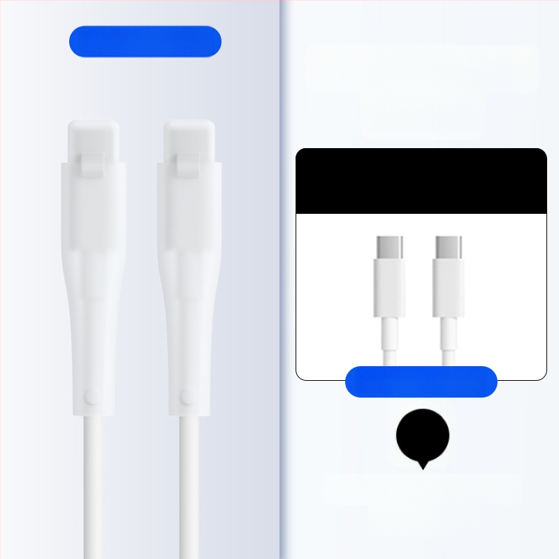 Силиконова защита за кабел за данни – Всичко включено, модел 413; съвместима с кабели на Apple, Huawei, Xiaomi и Vivo; защита срещу счупване и износ на метал.