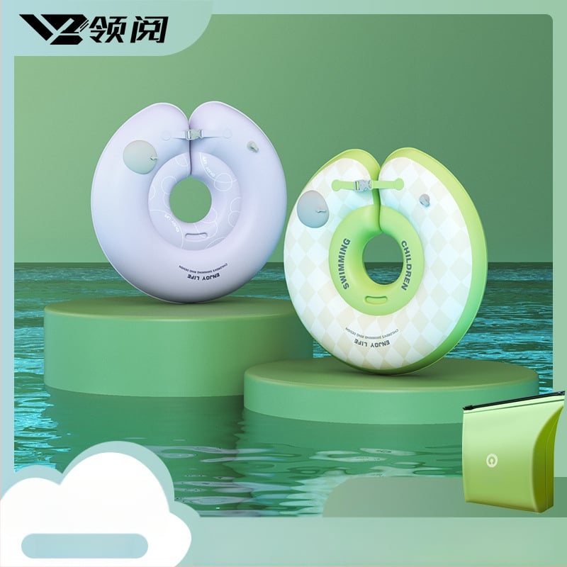 Бебешки плувен пръстен с мультяшен дизайн, PVC материал, ръчно надуване, подходящ за басейни и водни паркове