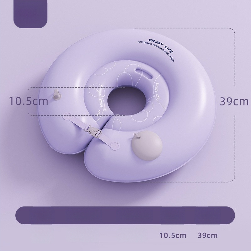 Бебешки плувен пръстен с мультяшен дизайн, PVC материал, ръчно надуване, подходящ за басейни и водни паркове