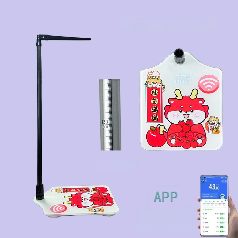 Cântar electronic pentru greutate cu detecție de grăsime și umiditate, calcul calorii, Bluetooth