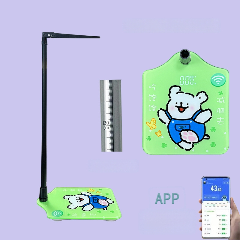 Cântar electronic pentru greutate cu detecție de grăsime și umiditate, calcul calorii, Bluetooth