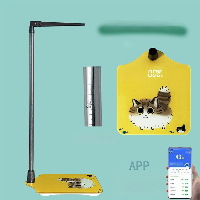 Cântar electronic pentru greutate cu detecție de grăsime și umiditate, calcul calorii, Bluetooth