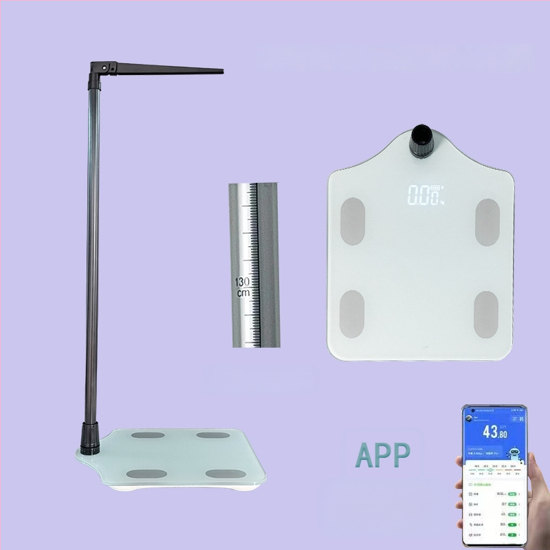 Cântar electronic pentru greutate cu detecție de grăsime și umiditate, calcul calorii, Bluetooth