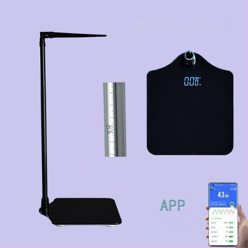 Cântar electronic pentru greutate cu detecție de grăsime și umiditate, calcul calorii, Bluetooth