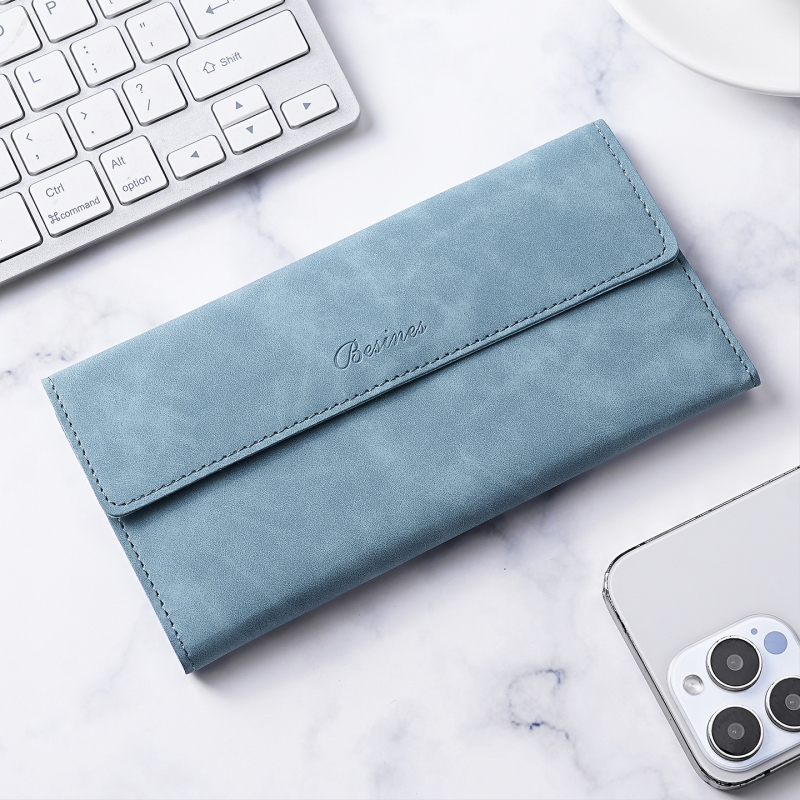 Portfelis su integruotu kortelių dėklu, PU dirbtinė oda, didelė kortelių talpa, verslo stilius