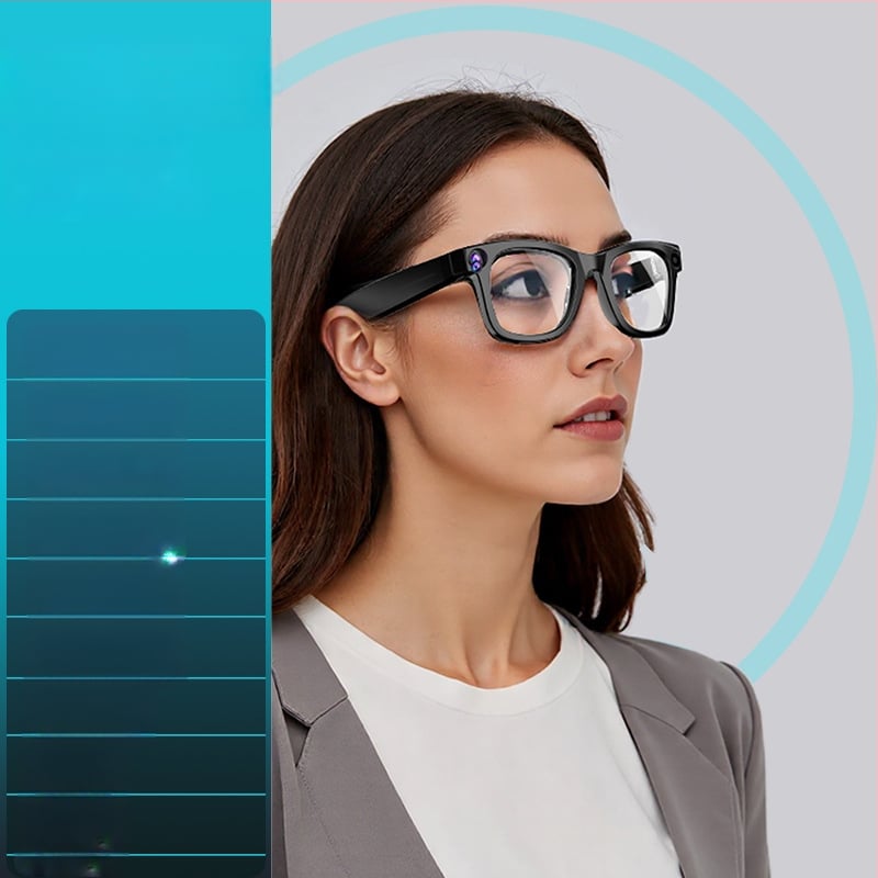 Ochelari inteligenți G300 cu cameră 8MP, 32GB stocare, 4GB RAM, baterie 220mAh, greutate 46g, montare pe cap, traducere AI și asistent vocal