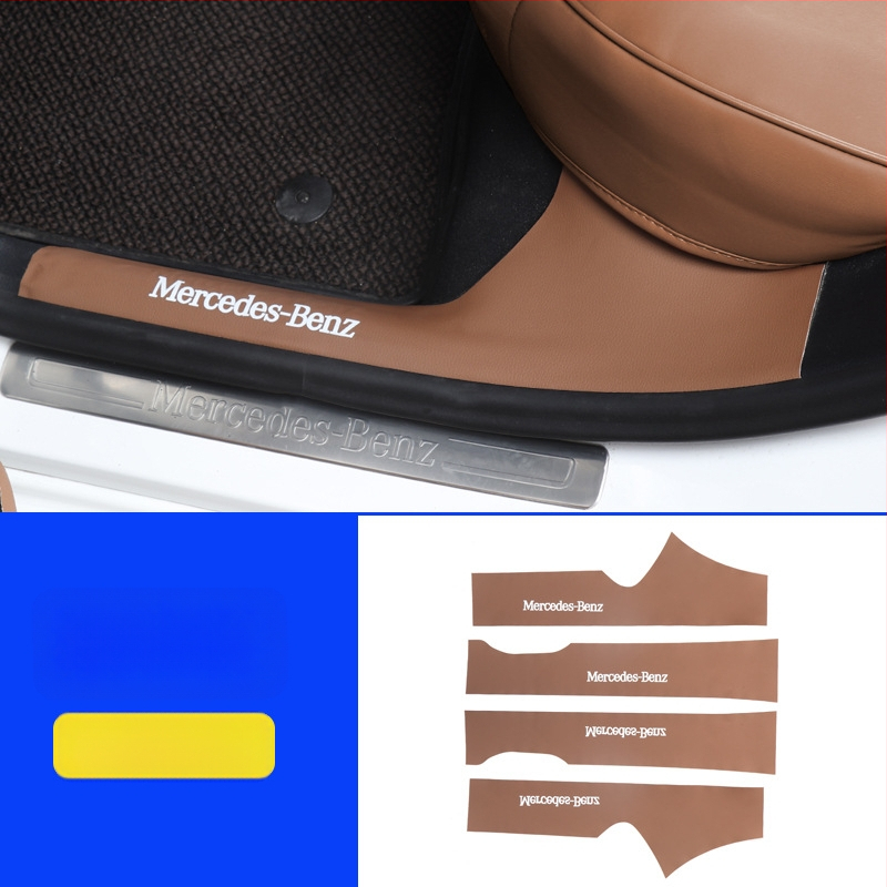 Mercedes‑Benz E‑Класа E300L – кожени анти-ударни панели за гръб на вратите, интериор, Huangku, лого отпечатано, персонализация налична, стил Four Seasons General (W214)