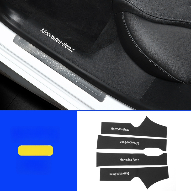 Mercedes‑Benz E‑Класа E300L – кожени анти-ударни панели за гръб на вратите, интериор, Huangku, лого отпечатано, персонализация налична, стил Four Seasons General (W214)