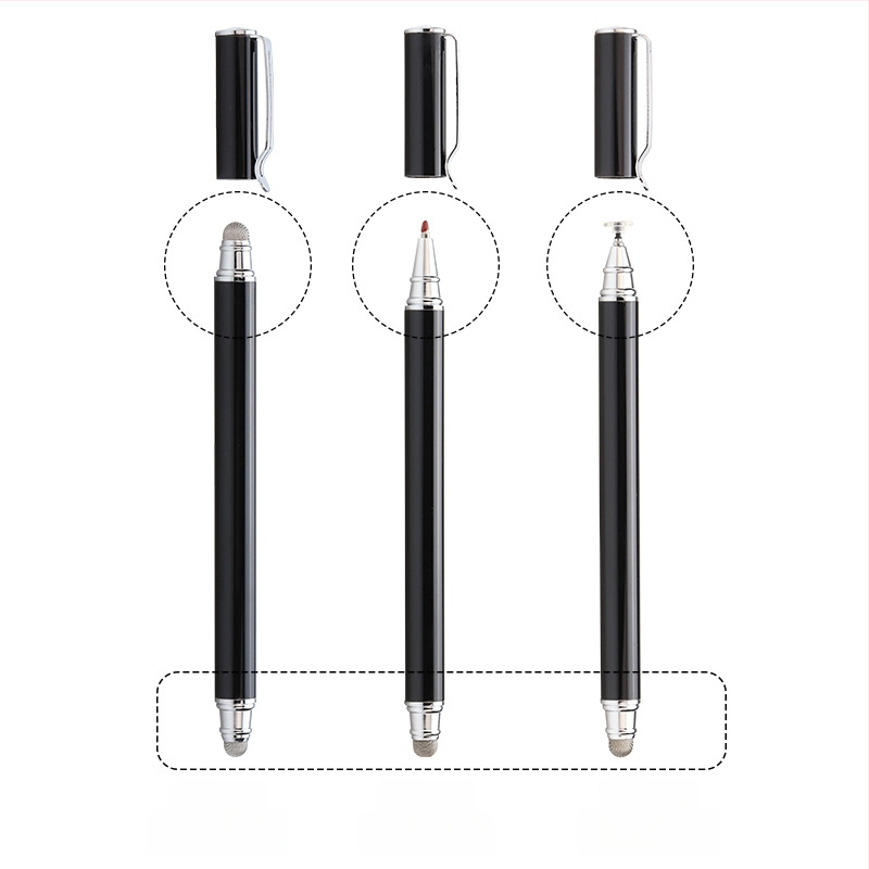 Tawecol metallist kapacitatiivne stilus juhtiva riide diskiga – Android ja iOS ühilduv universaalne puutetundlik pliiats mobiiltelefonidele ja tahvelarvutitele