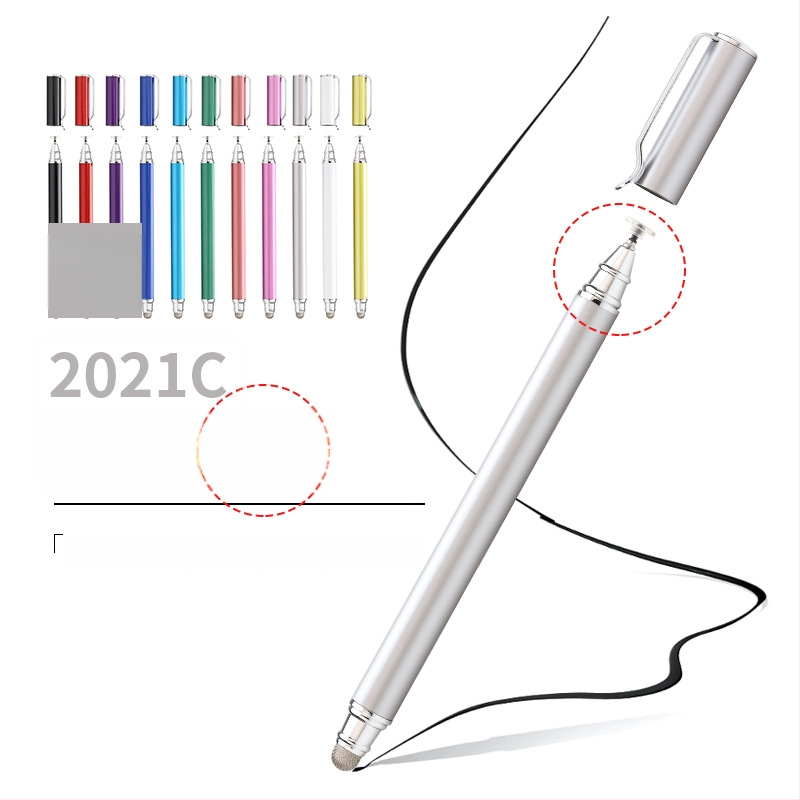 Tawecol metallist kapacitatiivne stilus juhtiva riide diskiga – Android ja iOS ühilduv universaalne puutetundlik pliiats mobiiltelefonidele ja tahvelarvutitele