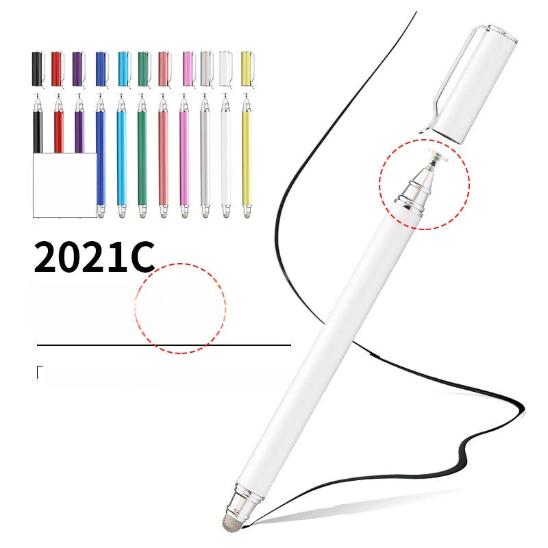 Tawecol metallist kapacitatiivne stilus juhtiva riide diskiga – Android ja iOS ühilduv universaalne puutetundlik pliiats mobiiltelefonidele ja tahvelarvutitele