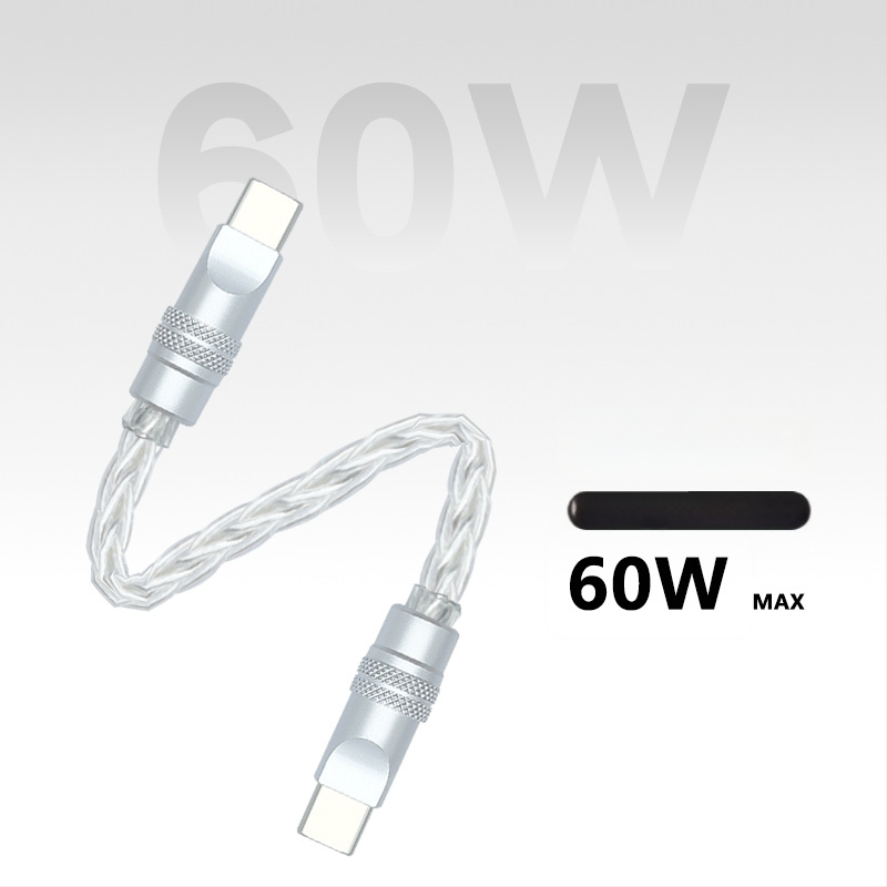 Καλώδιο δεδομένων με πλεγμένες οκτώ ίνες, επιχρυσωμένο με ασήμι σε μονοκρύσταλλο χαλκό — γρήγορη φόρτιση, συμβατό με iPhone16, Mate70, tablets και φορητούς υπολογιστές