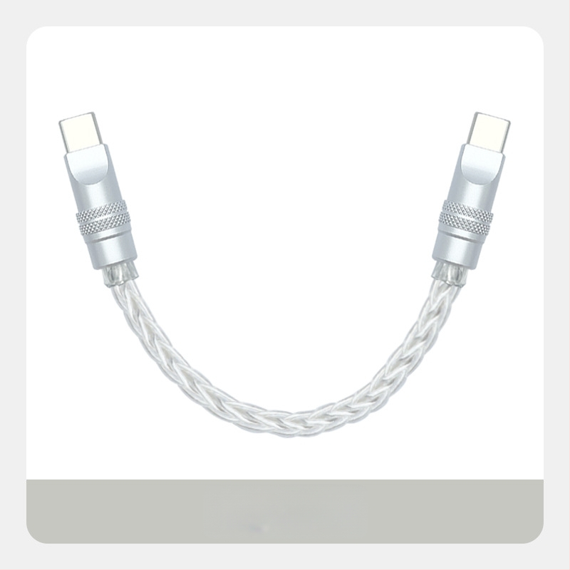 Καλώδιο δεδομένων με πλεγμένες οκτώ ίνες, επιχρυσωμένο με ασήμι σε μονοκρύσταλλο χαλκό — γρήγορη φόρτιση, συμβατό με iPhone16, Mate70, tablets και φορητούς υπολογιστές