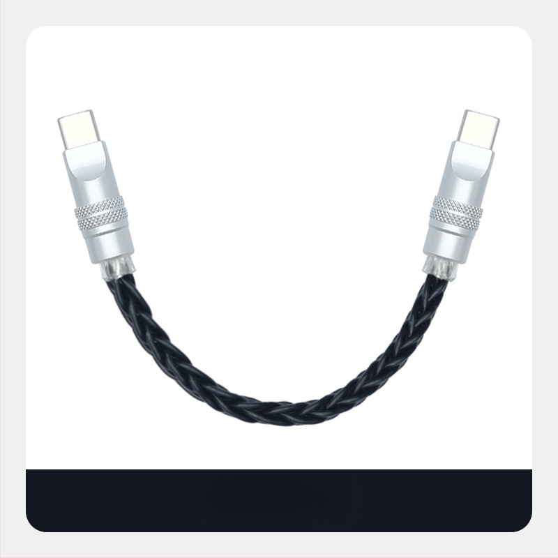 Καλώδιο δεδομένων με πλεγμένες οκτώ ίνες, επιχρυσωμένο με ασήμι σε μονοκρύσταλλο χαλκό — γρήγορη φόρτιση, συμβατό με iPhone16, Mate70, tablets και φορητούς υπολογιστές