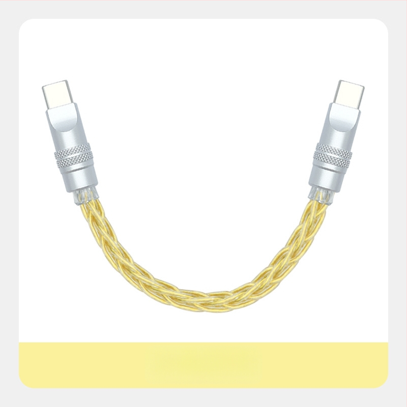 Καλώδιο δεδομένων με πλεγμένες οκτώ ίνες, επιχρυσωμένο με ασήμι σε μονοκρύσταλλο χαλκό — γρήγορη φόρτιση, συμβατό με iPhone16, Mate70, tablets και φορητούς υπολογιστές