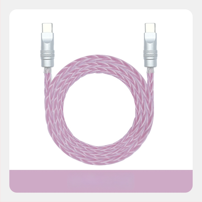 Καλώδιο δεδομένων με πλεγμένες οκτώ ίνες, επιχρυσωμένο με ασήμι σε μονοκρύσταλλο χαλκό — γρήγορη φόρτιση, συμβατό με iPhone16, Mate70, tablets και φορητούς υπολογιστές