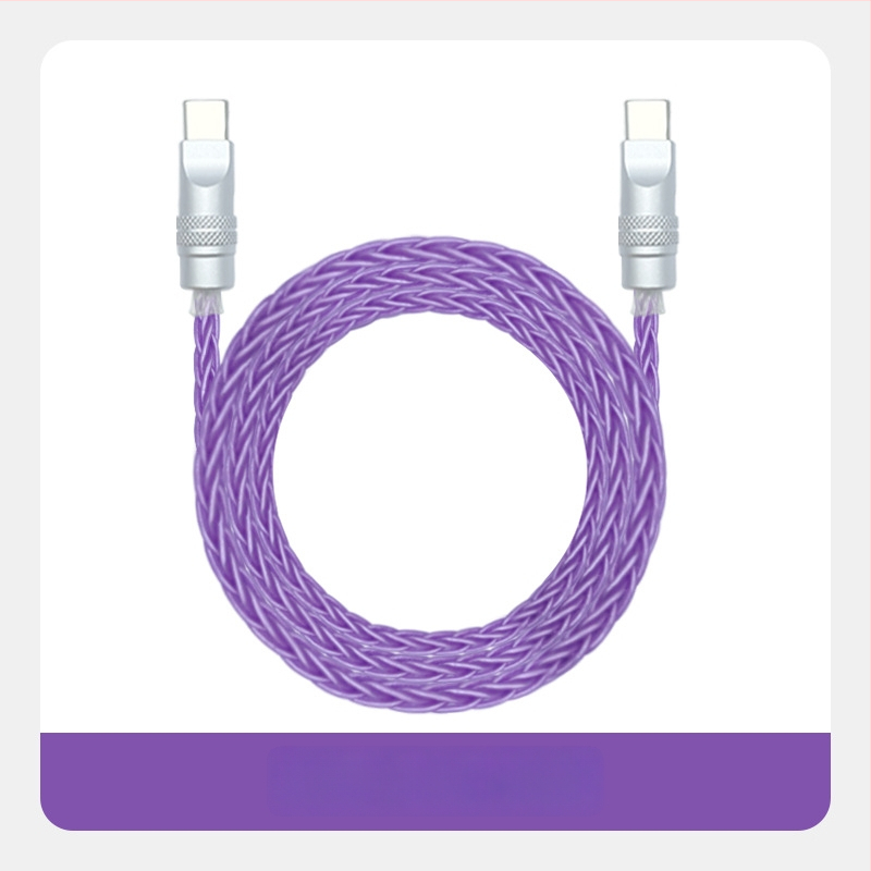 Καλώδιο δεδομένων με πλεγμένες οκτώ ίνες, επιχρυσωμένο με ασήμι σε μονοκρύσταλλο χαλκό — γρήγορη φόρτιση, συμβατό με iPhone16, Mate70, tablets και φορητούς υπολογιστές