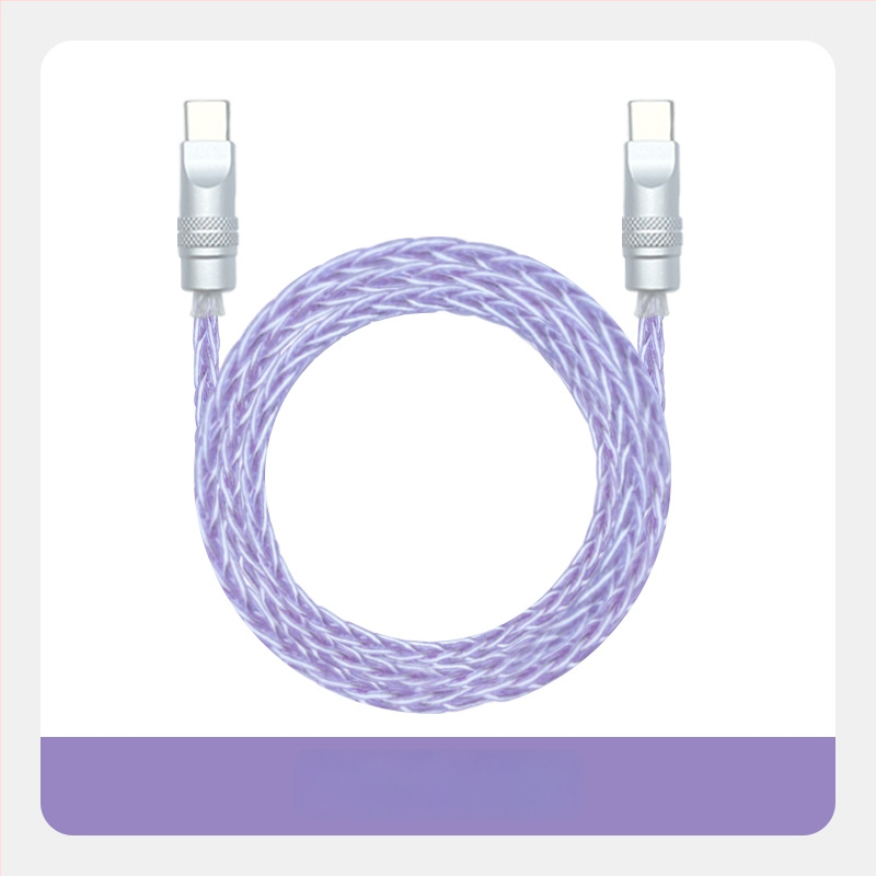 Καλώδιο δεδομένων με πλεγμένες οκτώ ίνες, επιχρυσωμένο με ασήμι σε μονοκρύσταλλο χαλκό — γρήγορη φόρτιση, συμβατό με iPhone16, Mate70, tablets και φορητούς υπολογιστές