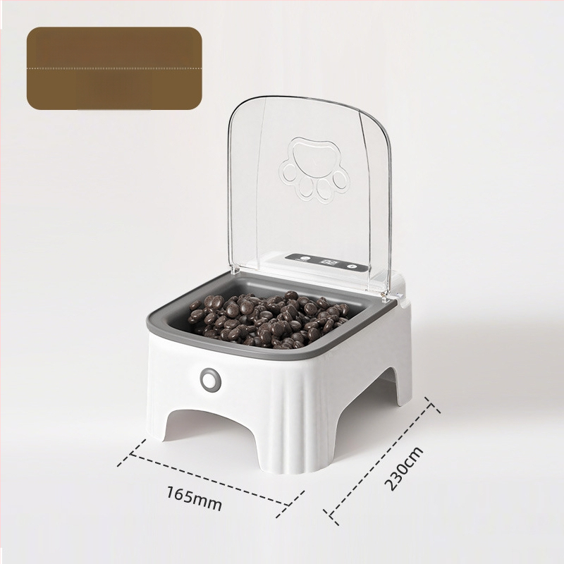 Автоматичен подавач за домашни любимци сензорно отваряне на капака и таймер за свежест, керамична купа; модел Timing sensor, тегло 500 g, без управление чрез приложение
