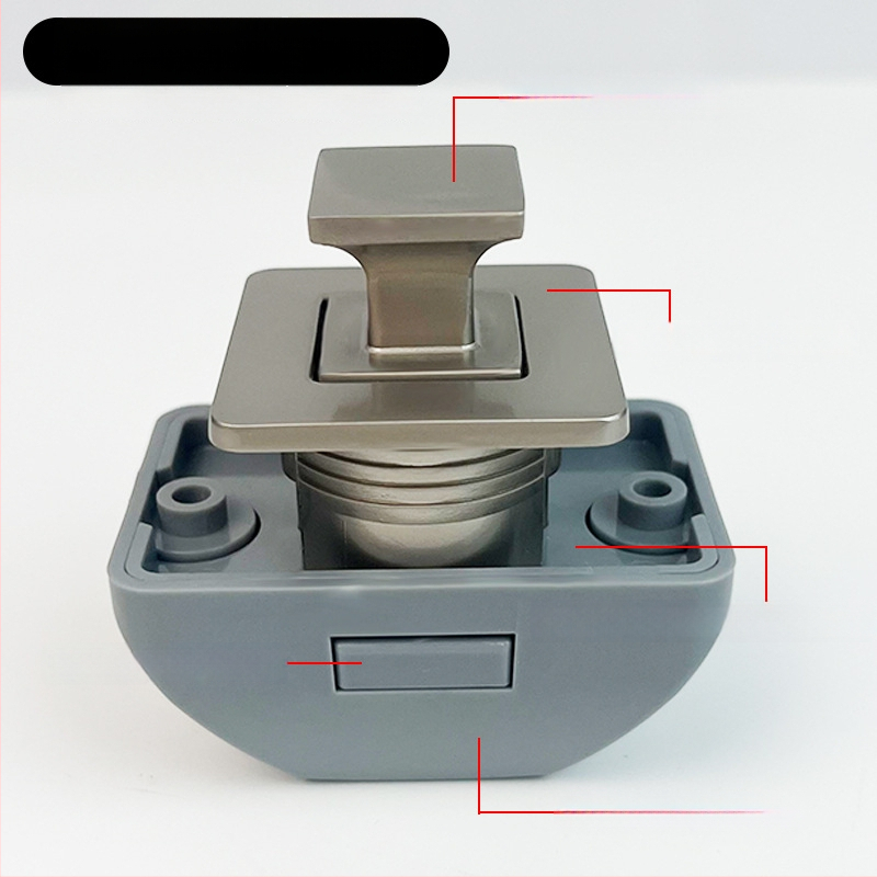 Nauja serija: RV mygtukinė spyna baldams ir jahtos sieniniams spintelėms — cinko lydinys, be rankenos, užrakto cilindras