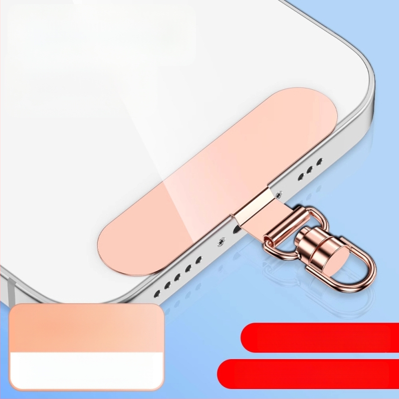 Tālruņa lanyarda stiprinājums ar 360° rotējošu metāla klipu, metāls, elektroplakāts, universāls, ģeometriska forma