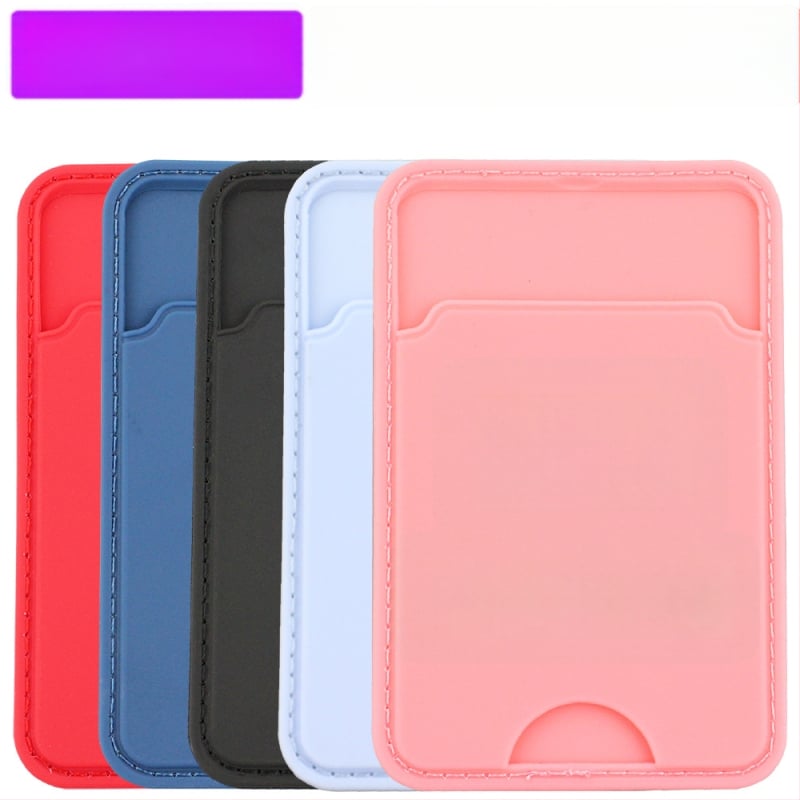 Telefono nugaros kortelių laikiklis su pritaikytu logotipu, plastmasinis, siuvamas, unisex