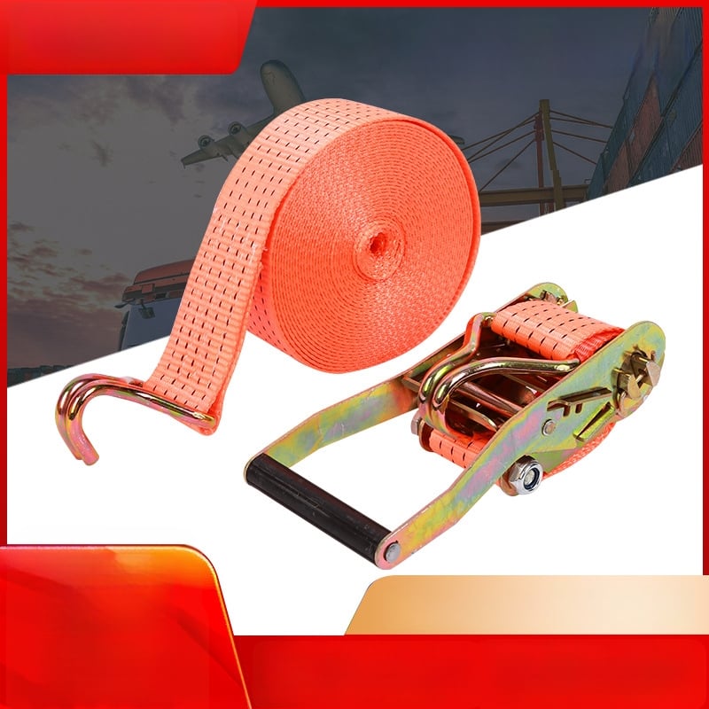 Ταινία στερέωσης εμπορευμάτων από πολυεστέρα με διπλό γάντζο, για μεταφορές και ασφάλιση φορτίου, χωρητικότητα 800 кг