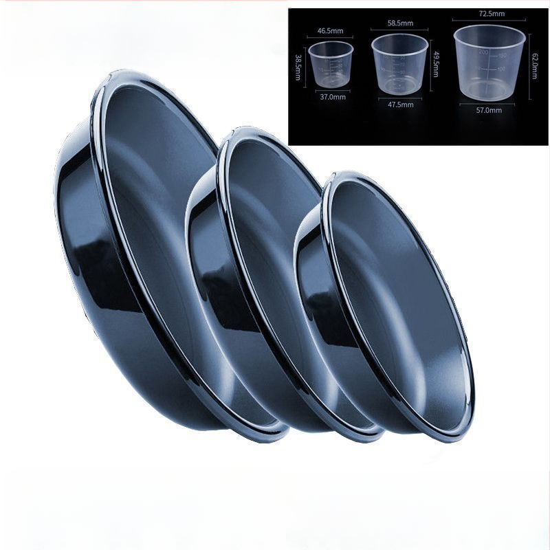 Комплект от три части: антипадна база за примамки за риболов, пластмасова тава за смесване на примамки