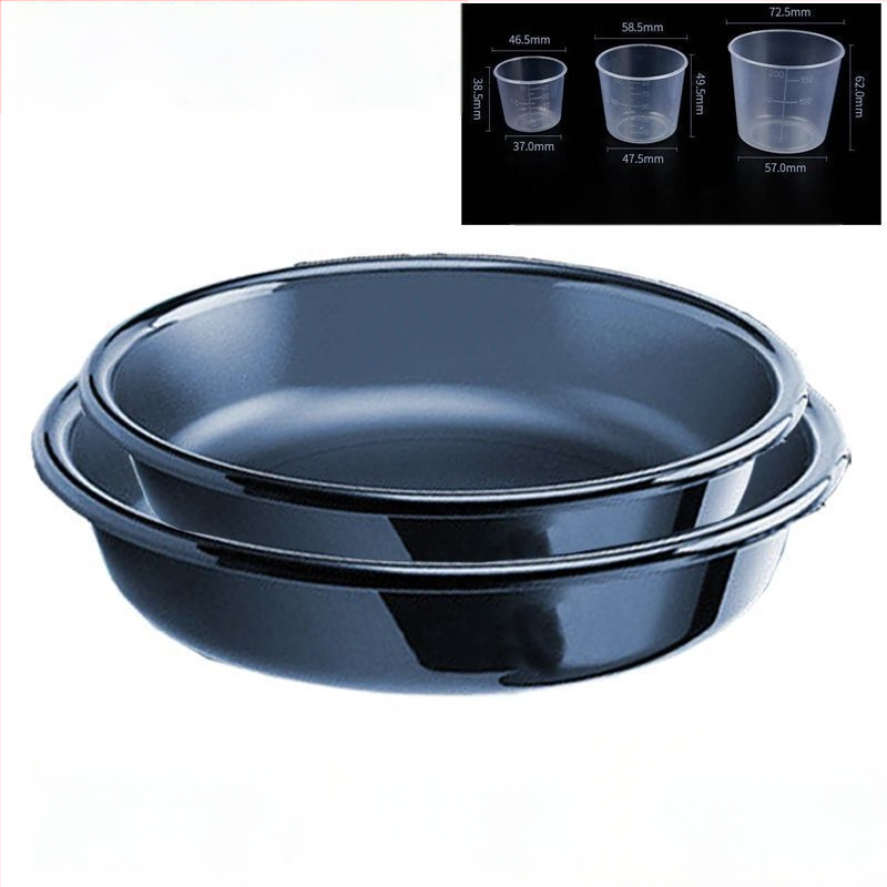 Комплект от три части: антипадна база за примамки за риболов, пластмасова тава за смесване на примамки