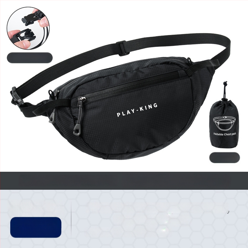 Unisex nylon sport deréktáska – lélegző, vízálló, ultrakönnyű, anti-lopás funkcióval, kültéri sportokra