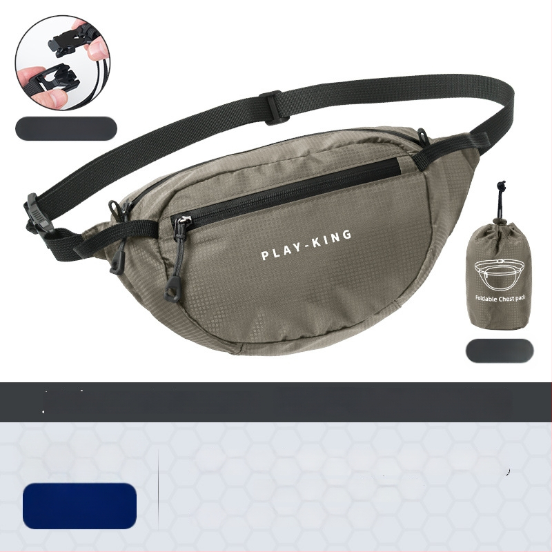 Unisex nylon sport deréktáska – lélegző, vízálló, ultrakönnyű, anti-lopás funkcióval, kültéri sportokra