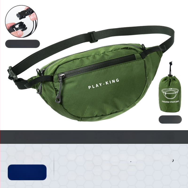 Unisex nylon sport deréktáska – lélegző, vízálló, ultrakönnyű, anti-lopás funkcióval, kültéri sportokra