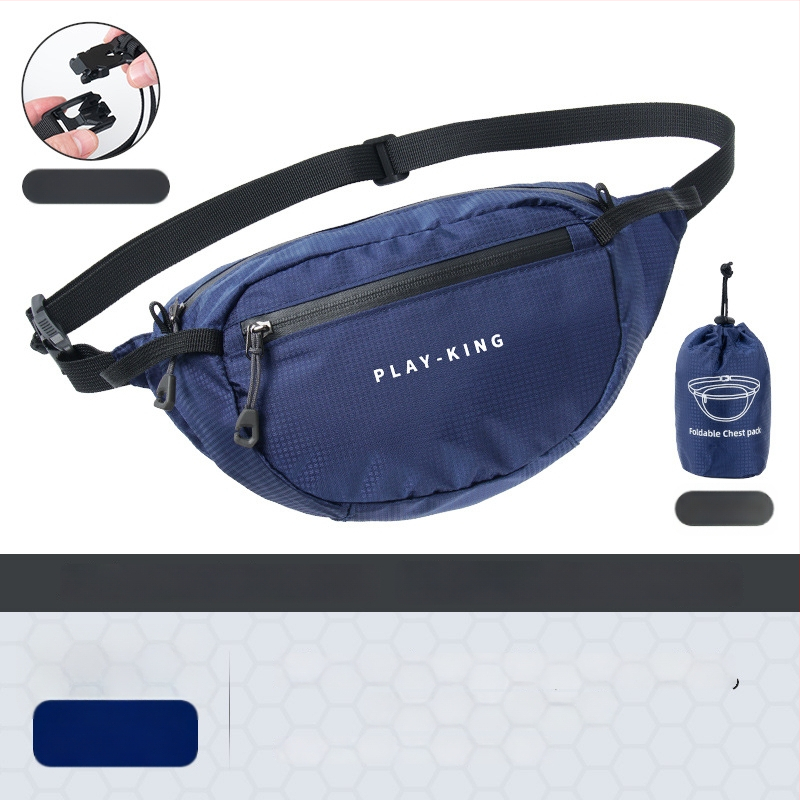 Unisex nylon sport deréktáska – lélegző, vízálló, ultrakönnyű, anti-lopás funkcióval, kültéri sportokra