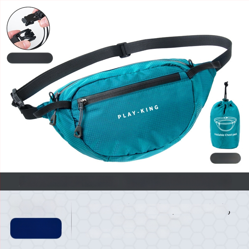 Unisex nylon sport deréktáska – lélegző, vízálló, ultrakönnyű, anti-lopás funkcióval, kültéri sportokra