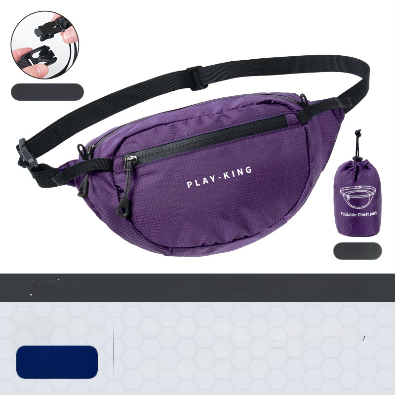 Unisex nylon sport deréktáska – lélegző, vízálló, ultrakönnyű, anti-lopás funkcióval, kültéri sportokra