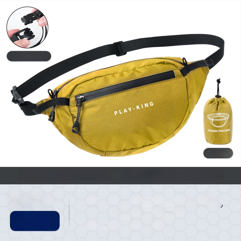 Unisex nylon sport deréktáska – lélegző, vízálló, ultrakönnyű, anti-lopás funkcióval, kültéri sportokra