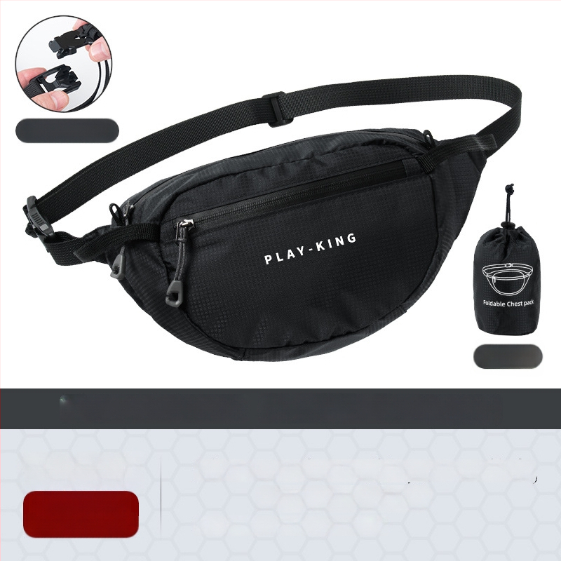 Unisex nylon sport deréktáska – lélegző, vízálló, ultrakönnyű, anti-lopás funkcióval, kültéri sportokra